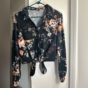 Long sleeve button up fall top